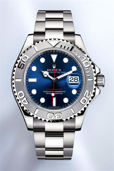 blue rolex yacht master.